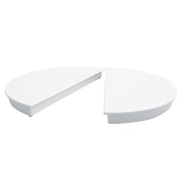 Tortenplatte Kunststoff weiß Halbkreis 320 mm  x 160 mm  H 10 mm Produktbild