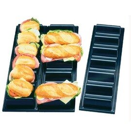 Snack-Verkaufsständer Kunststoff schwarz | 6 Ablageflächen | 600 mm  x 195 mm  H 70 mm Produktbild