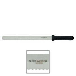 Bäckermesser gerade Klinge Wellenschliff glatter Schliff Schliff beidseitig | schwarz | Klingenlänge 36 cm Produktbild