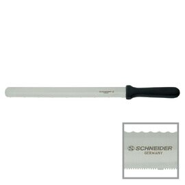 Bäckermesser gerade Klinge Wellenschliff Sägeschliff Schliff beidseitig | schwarz | Klingenlänge 36 cm Produktbild