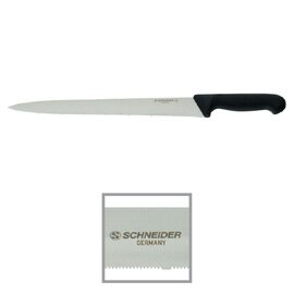 Kuchenmesser | Küchenmesser gerade Klinge Sägeschliff | schwarz | Klingenlänge 31 cm Produktbild