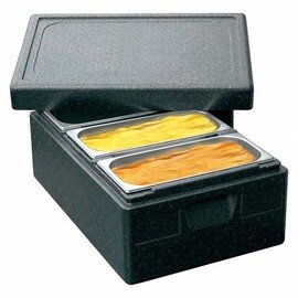 Isobox EIS schwarz | 3 Einschübe 26 ltr  | 600 mm  x 400 mm  H 270 mm Produktbild