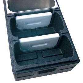 Isobox EIS schwarz | 3 Einschübe 26 ltr  | 600 mm  x 400 mm  H 270 mm Produktbild 1 S