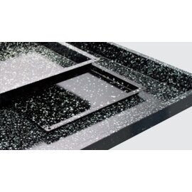Konvektomatenblech GN 1/1 Stahlblech 1 mm Granit-Emaille schwarz  H 20 mm Produktbild