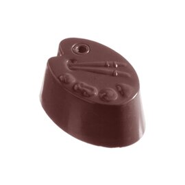 Schokoladenform  • oval | 21 Mulden | Muldenmaß 40 x 28 x H 16 mm  L 275 mm  B 135 mm Produktbild