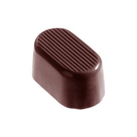 Schokoladenform  • oval | 24 Mulden | Muldenmaß 37 x 23 x H 20 mm  L 275 mm  B 135 mm Produktbild
