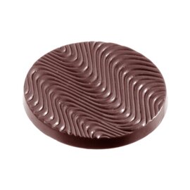 Schokoladenform  • rund | 8 Mulden | Muldenmaß Ø 59 x 4 mm  L 275 mm  B 135 mm Produktbild