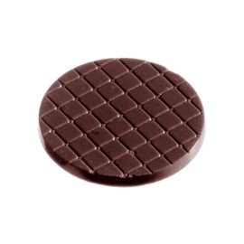 Schokoladenform  • rund | 21 Mulden | Muldenmaß Ø 26 x 2 mm  L 275 mm  B 135 mm Produktbild