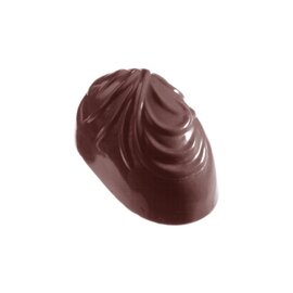 Schokoladenform  • oval | 24 Mulden | Muldenmaß 41 x 24 x H 22 mm  L 275 mm  B 135 mm Produktbild