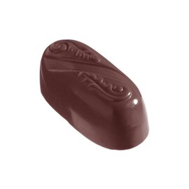 Schokoladenform  • oval | 16 Mulden | Muldenmaß 59 x 27 x H 21 mm  L 275 mm  B 135 mm Produktbild