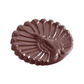 Schokoladenform  • rund | 10 Mulden | Muldenmaß Ø 51 x 5 mm  L 275 mm  B 135 mm Produktbild