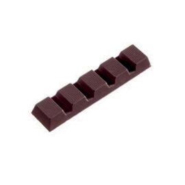 Schokoladenform  • Rechteck | 7 Mulden | Muldenmaß 128 x 29 x 14 mm  L 275 mm  B 135 mm Produktbild