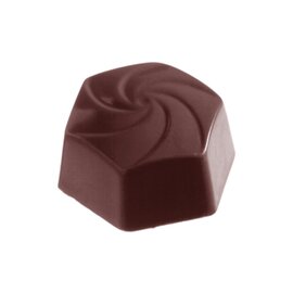 Schokoladenform  • Sechseck | 24 Mulden | Muldenmaß Ø 30 x 16 mm  L 275 mm  B 135 mm Produktbild