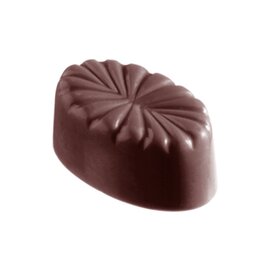 Schokoladenform  • oval | 24 Mulden | Muldenmaß 35 x 22 x H 15 mm  L 275 mm  B 135 mm Produktbild