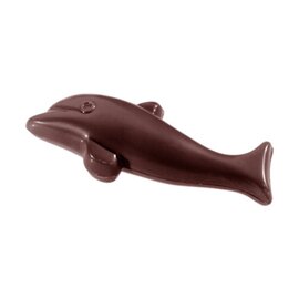 Schokoladenform  • Delfin | 12 Mulden | Muldenmaß 73 x 26 x H 8 mm  L 275 mm  B 135 mm Produktbild