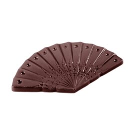 Schokoladenform  • Fächer  • Viertelkreis | 15 Mulden | Muldenmaß 63 x 35 x H 3 mm  L 275 mm  B 135 mm Produktbild