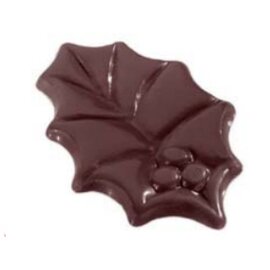 Schokoladenform  • Mistelblatt | 12 Mulden | Muldenmaß 57 x 32 x H 10 mm  L 275 mm  B 135 mm Produktbild