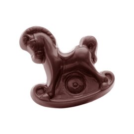 Schokoladenform  • Schaukelpferd | 10 Mulden | Muldenmaß 48 x 46 x H 13 mm  L 275 mm  B 135 mm Produktbild