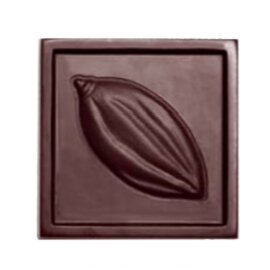 Schokoladenform  • quadratisch|Kakaofrucht | 21 Mulden | Muldenmaß 34 x 34 x H 5 mm  L 275 mm  B 135 mm Produktbild