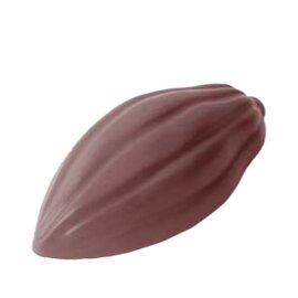 Schokoladenform  • Kakaofrucht | 16 Mulden | Muldenmaß 50 x 24 x H 12 mm  L 275 mm  B 135 mm Produktbild