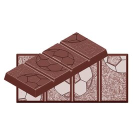Schokoladenform  • rechteckig  • Tafel | 4 Mulden | Muldenmaß 114 x 50 x H 9,5 mm  L 275 mm  B 135 mm Produktbild