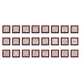 Schokoladenform  • rechteckig | 24 Mulden | Muldenmaß 26 x 26 x H 18,5 mm  L 275 mm  B 135 mm Produktbild