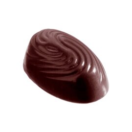Schokoladenform  • oval | 32 Mulden | Muldenmaß 36 x 23 x H 14 mm  L 275 mm  B 135 mm Produktbild
