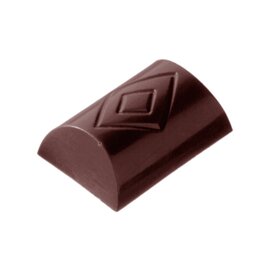 Schokoladenform  • Halbzylinder | 32 Mulden | Muldenmaß 29 x 20 x H 10 mm  L 275 mm  B 175 mm Produktbild