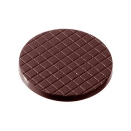 Schokoladenform  • rund | 24 Mulden | Muldenmaß Ø 39 x 3 mm  L 275 mm  B 175 mm Produktbild