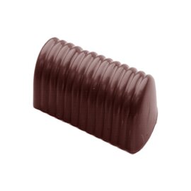 Schokoladenform  • Halbzylinder | 16 Mulden | Muldenmaß 58 x 30 x H 28 mm  L 275 mm  B 175 mm Produktbild