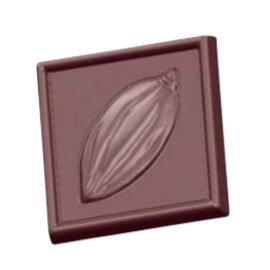 Schokoladenform  • quadratisch|Kakaofrucht | 28 Mulden | Muldenmaß 34,5 x 34,5 x H 4,5 mm  L 275 mm  B 135 mm Produktbild