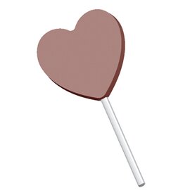 Schokoladenform  • Herz | 4 Mulden | Muldenmaß 62,98 x 61,68 x H 7,6 mm  L 275 mm  B 135 mm Produktbild