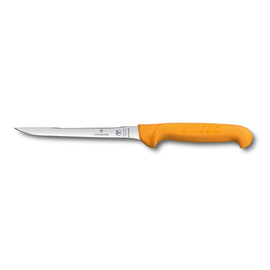 Fischfiletiermesser SWIBO gelb | Klingenlänge 16 cm flexibel | gerade | schmal | glatter Schliff Produktbild