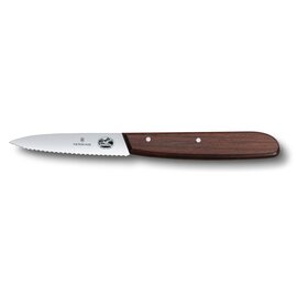 Gemüsemesser mittelspitz Wellenschliff  | genietet | braun | Klingenlänge 8 cm Produktbild