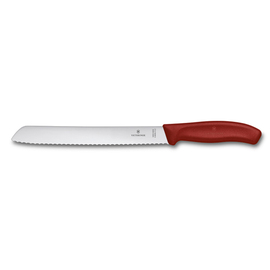 Brotmesser SWISS CLASSIC RED EXTENSION Wellenschliff Kunststoffgriff rot L 340 mm Klingenlänge 210 mm Produktbild