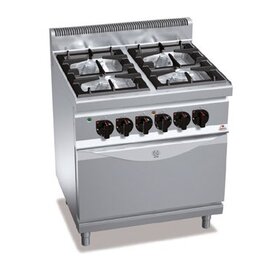 Gasherd G7F4+FE Gastronorm 400 Volt 21 kW (Gas) 7,5 kW (Elektrobackofen) | Backofen Produktbild