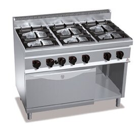 Gasherd G7F6P+FG Gastronorm 49,8 kW | Backofen | Unterbau halboffen Produktbild