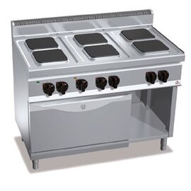 Elektroherd E7PQ6+FE1 Gastronorm | 6 Kochstellen | Backofen | 18,6 kW 400 Volt Produktbild