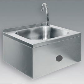Handwaschbecken HWB-K 40.29.24 zur Wandbefestigung • Kniebedienung | 400 mm x 295 mm H 240 mm Produktbild