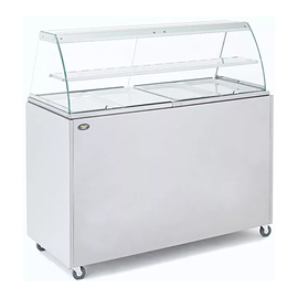 Warmhaltevitrine mit fahrbarem Unterschrank passend für 4 x GN 1/1 Produktbild