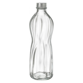 Flasche Aqua 1000 ml 750 ml Glas mit Deckel Metallschraubdeckel Ø 90 mm H 281 mm Produktbild