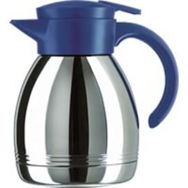 RESTPOSTEN | Isolierkanne KONSUL 0,65 ltr Edelstahl edelstahl|blau glänzend Quick Tip Verschluss  H 240 mm Produktbild