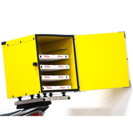 Pizza-Transportkoffer gelb • isoliert | 12 Pizzaschachteln 330 x 330 mm | 390 mm x 400 mm H 500 mm Produktbild 1 S