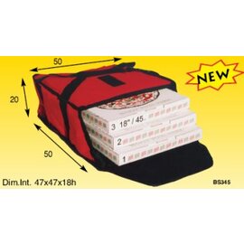 Pizzawarmhaltetasche rot  | 500 mm  x 500 mm  H 200 mm Produktbild