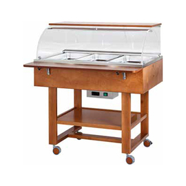 Warmbuffet CL 2778 hell mit Kuppel passend für 3 x GN 1/1 Produktbild