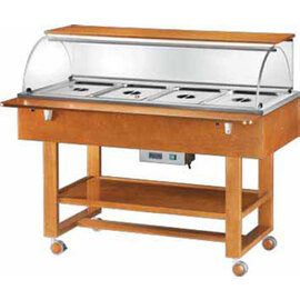 Warmbuffet ELC 2834 hell mit Kuppel passend für 4 x GN 1/1 Produktbild