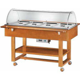 Warmbuffet ELC 2832 hell mit Kuppel passend für 4 x GN 1/1 Produktbild