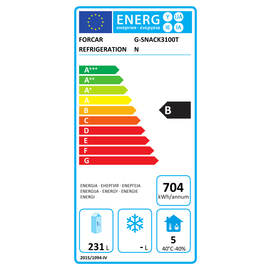 Kühltisch SNACK3100TN 350 Watt 339 ltr | 3 Volltüren | 1 Schublade Produktbild 1 S