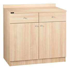 Serviceschrank fahrbar walnussfarben | 900 mm x 480 mm H 950 mm Produktbild