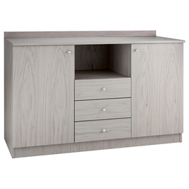 Serviceschrank fahrbar grau | 1360 mm x 480 mm H 950 mm Produktbild